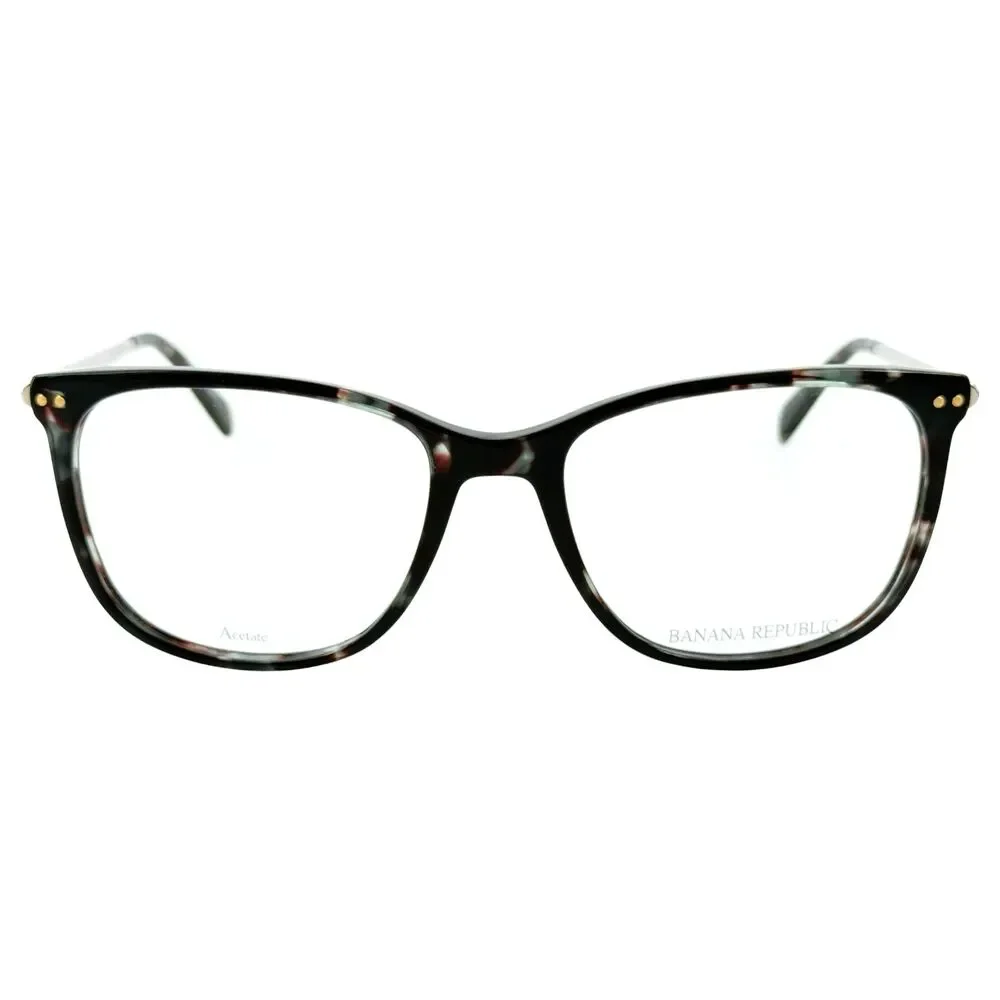 Banana Republic Shannia Womens Plastic Eyeglass Frame E03 Black Green Hava 53-17